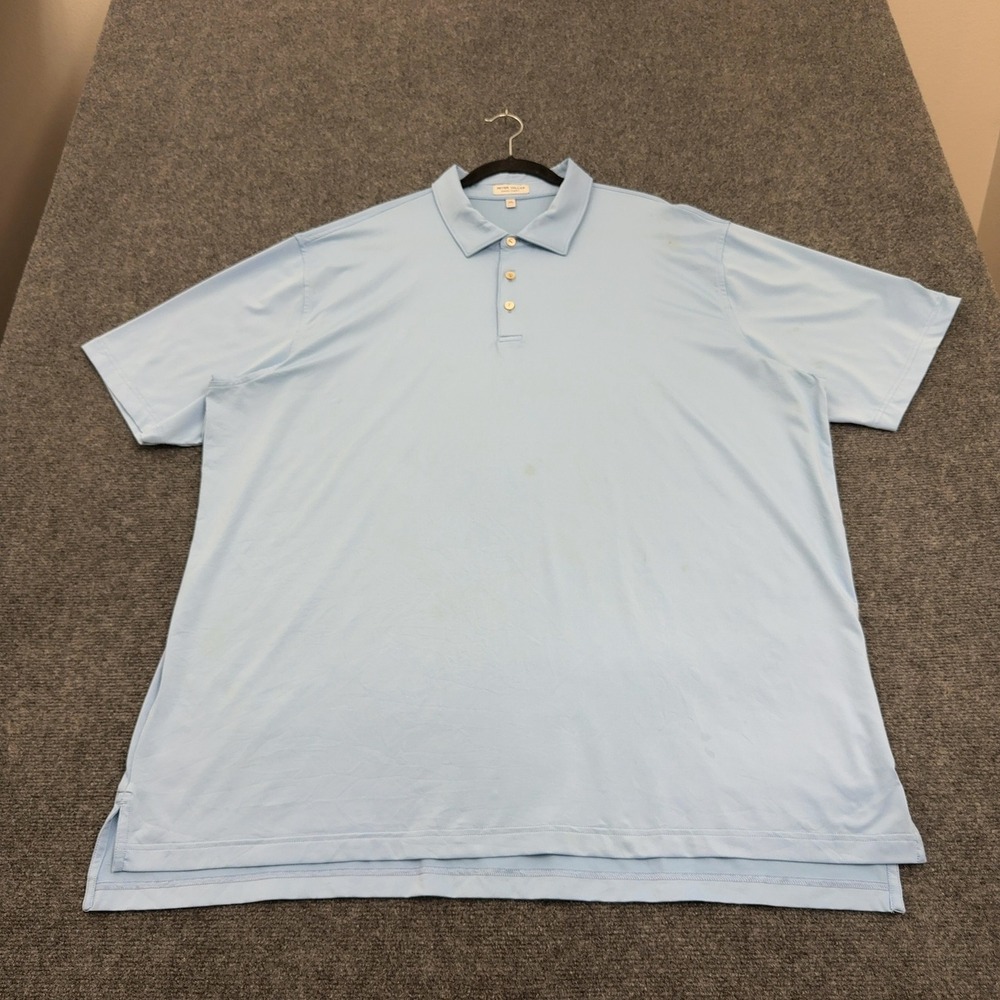 Peter Millar Polo Mens 3XL Blue Polyester Spandex Short Sleeve Golf Classic